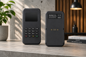 Terminal de point de vente sans écran tactile Bopos WisePad 3S noir, appareil de paiement mobile compact pour caisse enregistreuse - Product Image 1