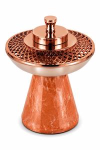 Brûleur d'encens Bakhoor artisanal écologique, base en résine, dessus en acier inoxydable, moderne, arabe, indien, aromatique - Product Image 2