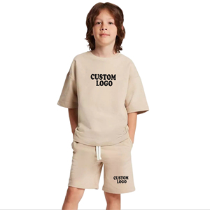 Conjuntos de Camiseta y Pantalones Cortos de Dos Piezas Personalizados de Buena Calidad para Niños y Niñas, Conjuntos de Ropa de Verano al por Mayor, Conjunto de Ropa Casual a la Moda - Product Image 1