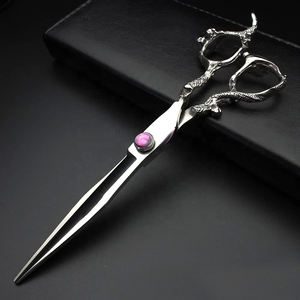 Ciseaux de barbier sur mesure avec finition polie, les meilleurs ciseaux de coiffure avec étui en cuir PU - Product Image 3