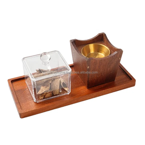 Brûleur à Bakhoor en bois poli artisanal, très vendu, avec plateau en acrylique fait main, coffret décoratif pour la maison, cadeau de luxe pour le Ramadan et l'Aïd - Product Image 6
