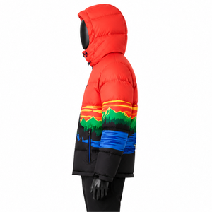 Custom Print Men's Puffer Jacket Winter Warm Hooded <b>Bubble</b> <b>Coat</b> Graphic Outdoor Landscape Windproof Quilted Parka Down Jacket - Product Image 3
