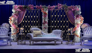 Bougie murale en métal pour réception de mariage dans les coulisses Bougie murale en métal étincelante élégante pour décoration Bougie de scène de mariage asiatique USA - Product Image 5