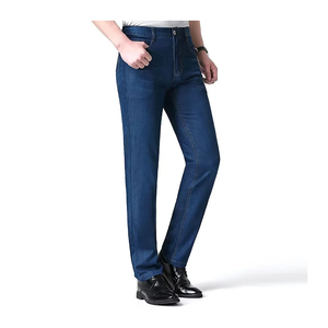 Pantalones Vaqueros de Mezclilla Personalizados para Hombre, Corte Regular, Estilo Cargo, Cintura Media, Transpirables, Diseño Apilado, Servicio OEM - Product Image 4