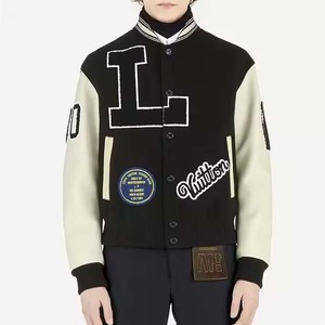 เสื้อแจ็คเก็ตวาร์ซิตี้ขนสัตว์แท้ 100% สำหรับผู้ชาย วัยรุ่น และเด็ก  รุ่นกันหนาว ไซส์ใหญ่ แขนผ้าฝ้าย ผ้าแคนวาส  แบบกันน้ำ ระบายอากาศ กันลม - Product Image 1