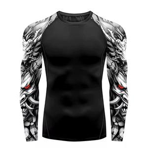 Rashguard MMA unisexe de haute qualité, nouveau design, personnalisable, confortable, manches longues, écologique, antibactérien, séchage rapide, doux - Product Image 2