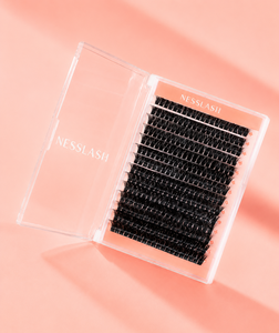 NESSLASH Y Type Faux <b>Mink</b> <b>Eyelash</b> <b>Extensions</b> Handmade Natural Soft Volume Lashes Crisscross Feather 3D Easy Fan Customizable Box - Product Image 2