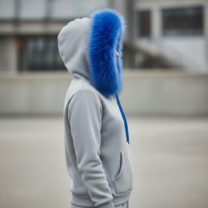Wholesale Women Heavyweight <b>Sherpa</b> Faux Fur <b>Lined</b> Zipper-Up <b>Hoodie</b> Custom Logo Thick Fleece Embroidered Winter Warm Anti-Shrink - Product Image 2