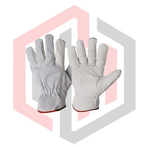 ถุงมือทำงานสำหรับคนขับรถ หนังวัวแท้ทั้งชิ้น ฝ่ามือหนังแท้ ด้านหลังหนังแยกชิ้น กันลื่น ทนต่อการฉีกขาด ระบายอากาศได้ดี ปราศจากซิลิโคน ป้องกันการบาด - Product Image 1