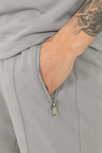 Ensemble T-shirt et short personnalisé avec logo imprimé, fabriqué en usine, vêtements d'été pour hommes, couleur unie, style hip-hop, en coton éponge - Product Image 2