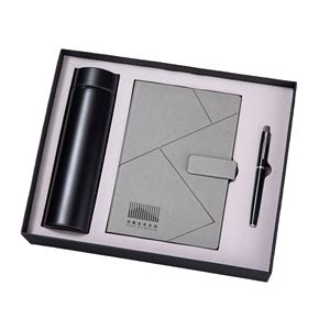 Custom Logo Printing Pu Leather Notebook Thermos Cup Set Pen and Water Bottle Business Diary A5 Journal Corporate Gift <b>Box</b> - Product Image 2