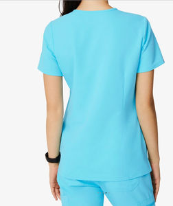 Conjunto de Uniformes Médicos para Mujer de Marca Privada – Blusa y Pantalones de Enfermera de Tela Elástica, Uniforme de Hospital al por Mayor - Product Image 2
