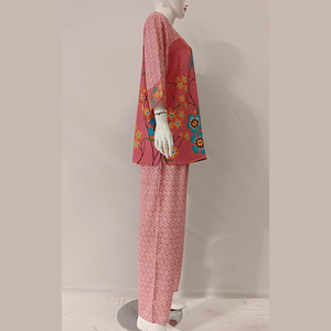 <b>Women's</b> Summer Floral Nonwoven <b>Jumpsuit</b> <b>Short</b> Sleeve Drawstring Pants O-Neck Rayon Pajamas Soft Simple Style <b>for</b> Home Relaxation - Product Image 5