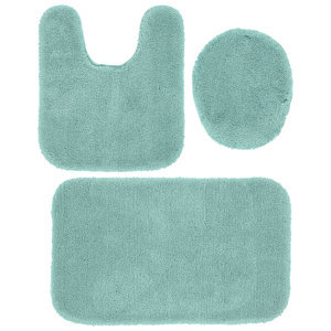 Customised Anti-Slip PVC <b>Bath</b> <b>Mat</b> <b>Set</b> with Solid Soft Flannel Bathroom Rug <b>and</b> <b>Toilet</b> Rug Machine Made Eco-Friendly for <b>Bath</b> Rug - Product Image 2