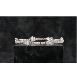 Bracelet cubain en diamant de laboratoire VVS de haute qualité, taille brillant rond, style hip-hop de créateur, bijoux fins, style de luxe - Product Image 1