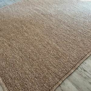 Tapis artisanal tissé à la main en laine avec bordure en boucle, antidérapant, adapté aux animaux domestiques, style scandinave, couleur unie, poils moyens, pour usage domestique - Product Image 3
