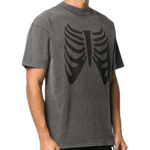 Camisetas estampadas 100% algodón para hombre, 220g, calidad premium, gráfico extragrande, OEM ODM, ropa al por mayor a bajo precio - Product Image 1