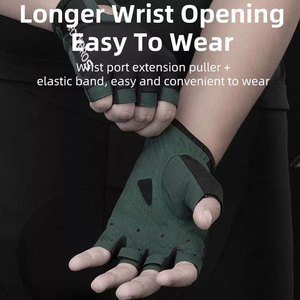 Gants de sport d'hiver unisexes pour hommes et femmes, respirants, à séchage rapide, demi-doigts, avec rembourrage en gel anti-vibrations pour le cyclisme et la course - Product Image 3