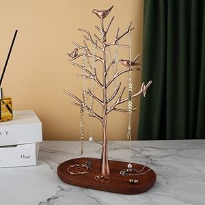 Sleek Metal Jewelry Organizer Rack Stand <b>Earring</b> <b>Holder</b> Necklace Storage Display for Modern Tabletop and Accessories Arrangement - Product Image 5