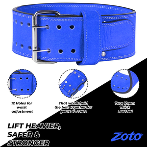 Ceinture de musculation professionnelle en cuir, personnalisable, à double boucle, pour la musculation et l'entraînement en salle de sport - Product Image 5