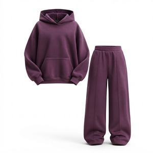 <b>Ladies</b> Hooded Sweatshirt with Wide Leg <b>Pants</b> Cozy 2 Piece <b>Lounge</b> Set Relaxed Fit Tracksuit Streetwear Outfit - Product Image 1
