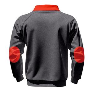 Sweat-shirt à col montant pour homme, coupe classique, manches raglan, couleur unie, en molleton, décontracté, pour l'automne, design tricoté - Product Image 5