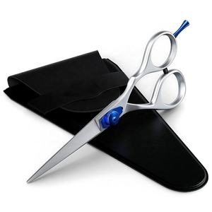 Tijeras de Peluquería de Acero Inoxidable de 5.5 Pulgadas para Diestros, con Tornillo Ajustable, Mango Mediano y Apoyo para Dedos, para Salón y Barbería - Product Image 1