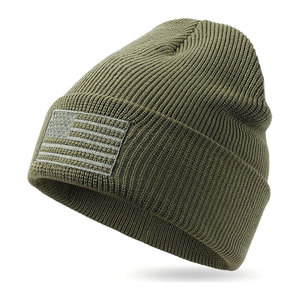 Watch <b>Cap</b> Style Warm Knit Skull <b>Cap</b> Durable Mens Beanies Tactical Beanie Hat American Flag Fleece <b>Winter</b> - Product Image 1