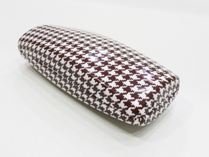 Estuche Rígido para Gafas de Sol de Cuero PU con Patrón Clásico de Pata de Gallo de Alta Calidad - Product Image 3