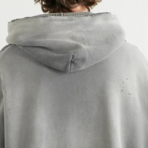 Sweat-shirts à capuche pour hommes, design délavé à l'acide, qualité OEM supérieure, tissu robuste, coutures solides, durabilité longue durée, performance durable, vente en gros - Product Image 4
