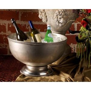 Modern Double Wall Stainless Steel Ice <b>Bucket</b> with Lid Handle and Tongs for Party Bar Outdoor Use in Navy Green Beige color - Product Image 4