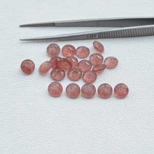 อัญมณีควอทซ์สตรอเบอรี่สีแดงธรรมชาติทรงเหลี่ยม7มม. อัญมณีหลวมแฟนซี AAA - Product Image 3