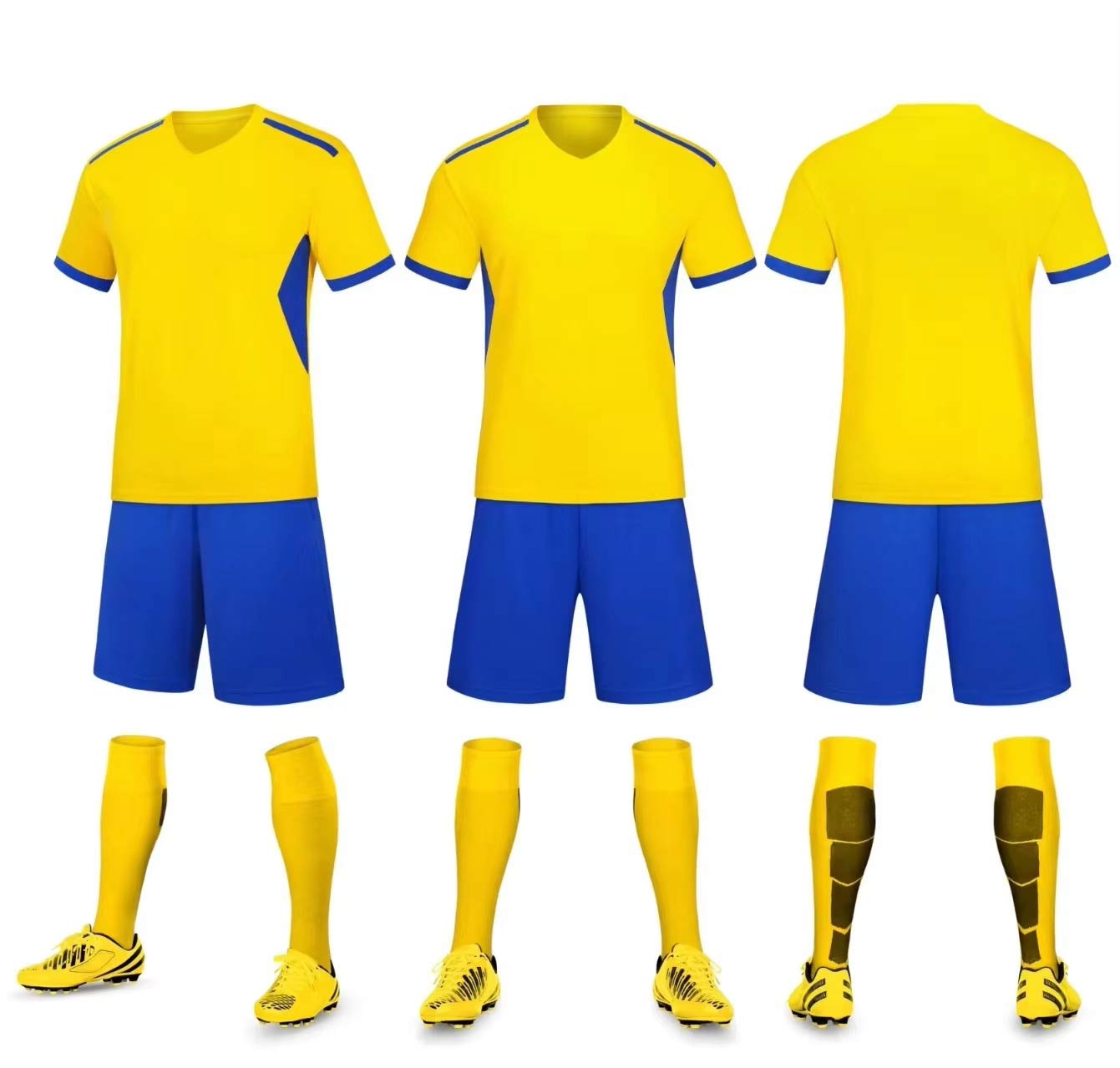 Custom Logo Club Team Training Uniform Short-sleeved Jersey Soccer Suit Men's Game Sports Football Uniform