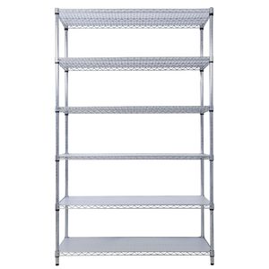 Scaffalatura Metallica a 6 Ripiani con Capacità di 2722 kg, Certificata NSF, Resistente, Regolabile, con Ruote e Rivestimenti per Ripiani - Product Image 4