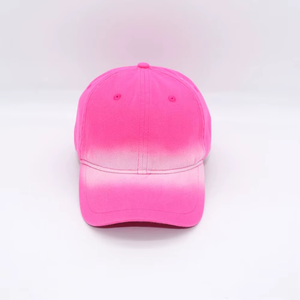 หมวกแก๊ปสีชมพูไล่เฉด 6 แผง ปรับขนาดได้ สไตล์ลำลอง ใส่ได้ทั้งชายและหญิง สีพื้น เหมาะสำหรับใส่ในฤดูใบไม้ผลิและฤดูร้อน - Product Image 1