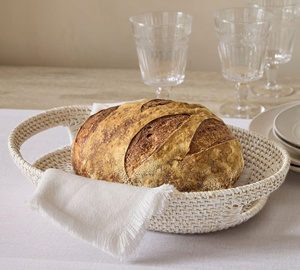 Best sekking Handcrafted Oval Rattan Bread Basket Tray With Cutout Handles For Home Hotel Restaurant Dining Table Decor - Product Image 6