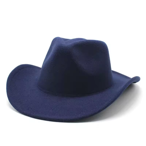 Chapeau Fedora en feutre de laine unisexe personnalisé à la mode, chapeau classique pour femme, chapeau de cowboy à large bord - Product Image 2