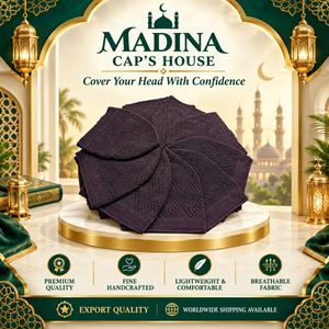หมวกมุสลิม MADINA CAP'S HOUSE หมวกกุฟฟี่ผ้าฝ้ายสีพื้น ระบายอากาศได้ดี หมวกถักสำหรับผู้ชาย ใช้ได้ทุกฤดู สไตล์ชาติพันธุ์ - Product Image 2
