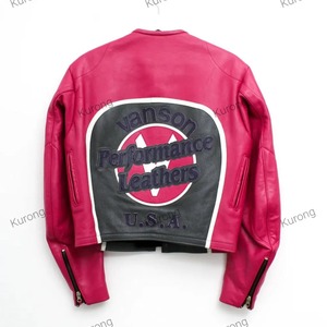 Vanson Performance Pink Leather Jacket Genuine Cowhide Windproof <b>Heated</b> Eco-Friendly Motorcycle Biker Racing <b>Coat</b> - Product Image 3