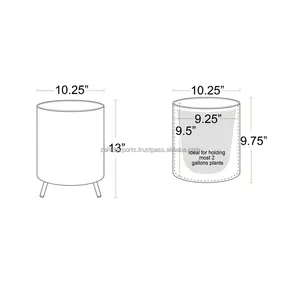 Handmade Premium Galvanized Digital Material Eco-Friendly Vintage <b>Square</b> Floor Flower Vase Tall Designer Luxury Decoration - Product Image 3