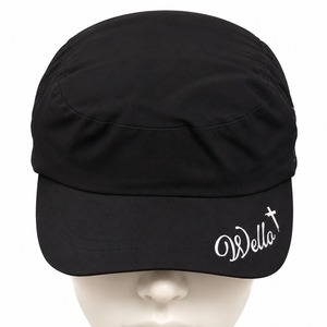 Casquettes de baseball Della à 5 panneaux, noires, avec logo brodé, unisexe, décontractées, ajustées, pour toutes les saisons, taille adulte 56-58 cm, logo imprimé - Product Image 1