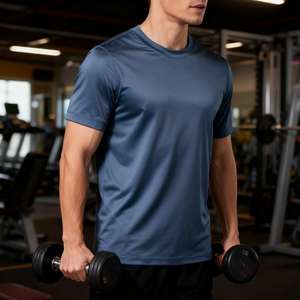 Camiseta de Gimnasio para Hombre de Alta Calidad con MOQ Bajo, Camiseta de Algodón Mercerizado Premium con Logotipo Personalizado, Diseño Sólido, Venta al Por Mayor de Fábrica - Product Image 2