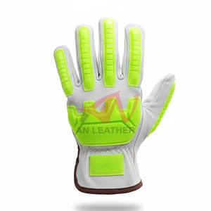 Guantes de Trabajo Resistentes de Cuero con TPR, Diseñados para Protección Contra Impactos y Control del Agarre para Trabajadores Hombres - Product Image 2