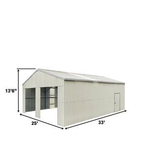 Garage Doppio in Metallo 25FT X 33FT con Porta Laterale - Modello Sostituito TMG MS2630 2641 per Uso Carport o Capanno Attrezzi - Product Image 4