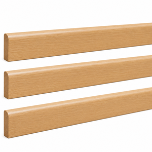 Moldura de Madera para Zócalo, 1-1/4 Pulgadas de Alto x 3/8 Pulgadas de Ancho, Acabado Liso, Estilo Tradicional, Decoración para Construcción - Product Image 1