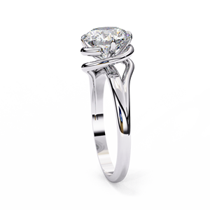 Anillo de Compromiso de Moissanita con Corte Brillante Redondo para Mujer, Anillo de Boda Solitario Ajustable, Joyería Chapada, Regalo - Product Image 2