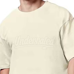 T-shirts décontractés en coton pour hommes, coupe oversize, épaules tombantes, silhouette ample, manches courtes, mode streetwear quotidienne, vêtements personnalisés en gros - Product Image 6