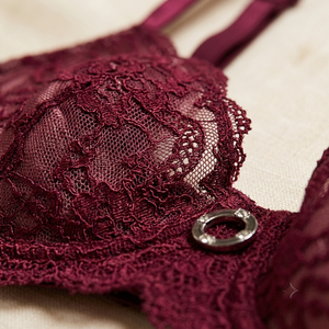 Sujetador Push-Up con Encaje y Aros para Mujer, Copa 3/4, Sexy, Floral, Tirantes Ajustables, Cierre en Y, Transpirable, Soporte Suave, OEM ODM - Product Image 4