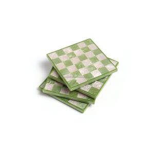 Offre Spéciale : Ensemble de Sous-Verres Carrés et Ronds en Bois et Résine pour Tasses à Thé et Café avec Support, Accessoires Perles, par Fashion Craft India - Product Image 5