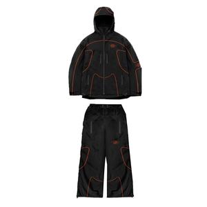 Survêtement coupe-vent coquille deux pièces personnalisé pour hommes ensembles grande taille impression solide réfléchissante respirant et coupe-vent - Product Image 1